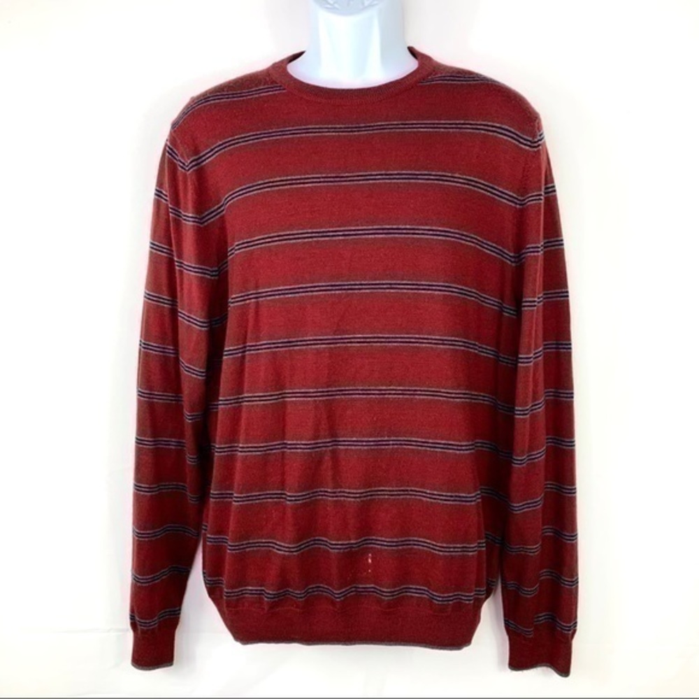 Brooks Brother Men’s Sweater red striped sz L